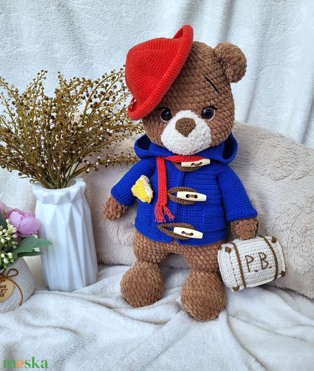 Horgolt Paddington maci amigurumi - játék & sport - plüssállat & játékfigura - maci - Meska.hu