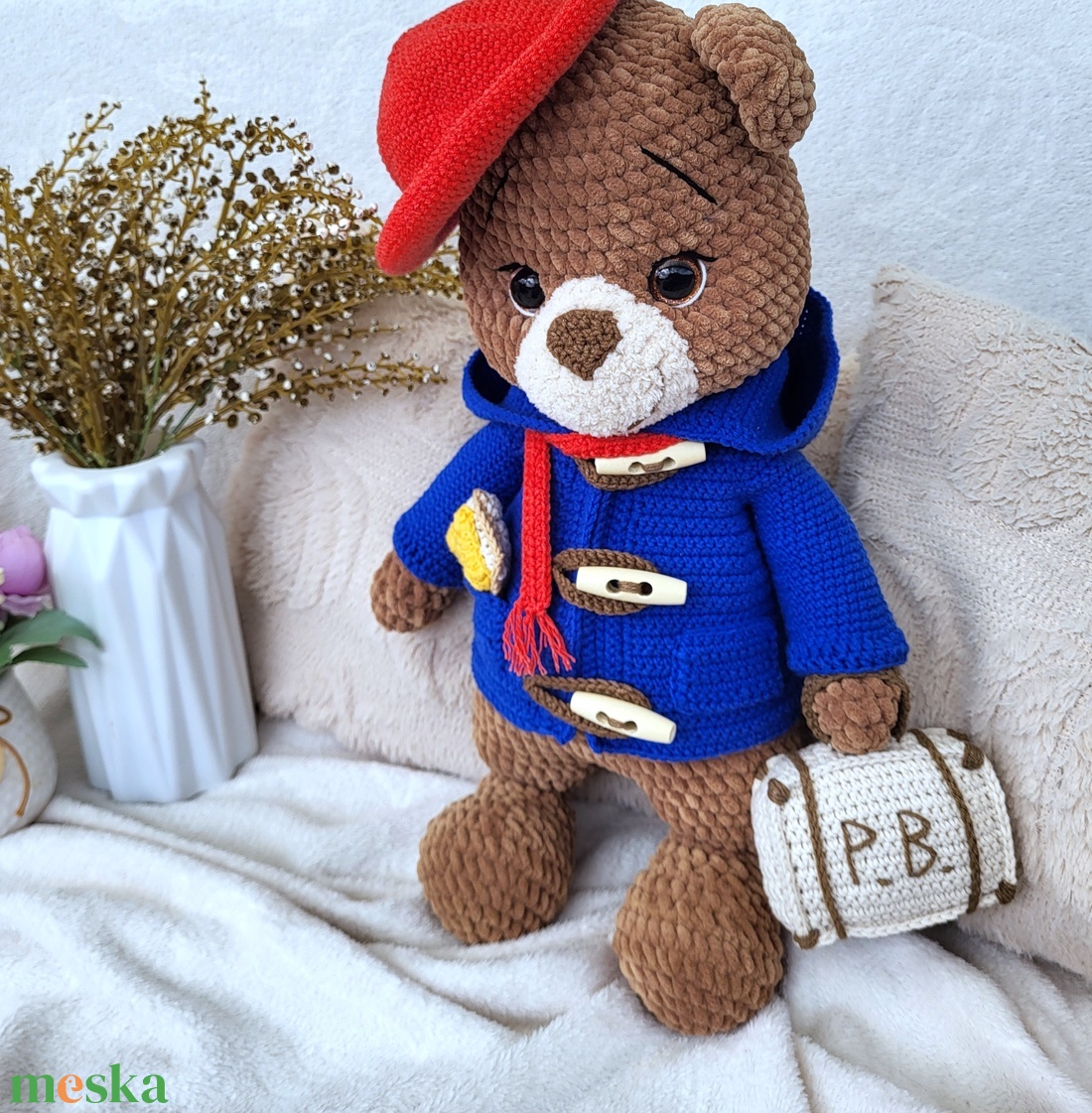 Horgolt Paddington maci amigurumi - játék & sport - plüssállat & játékfigura - maci - Meska.hu