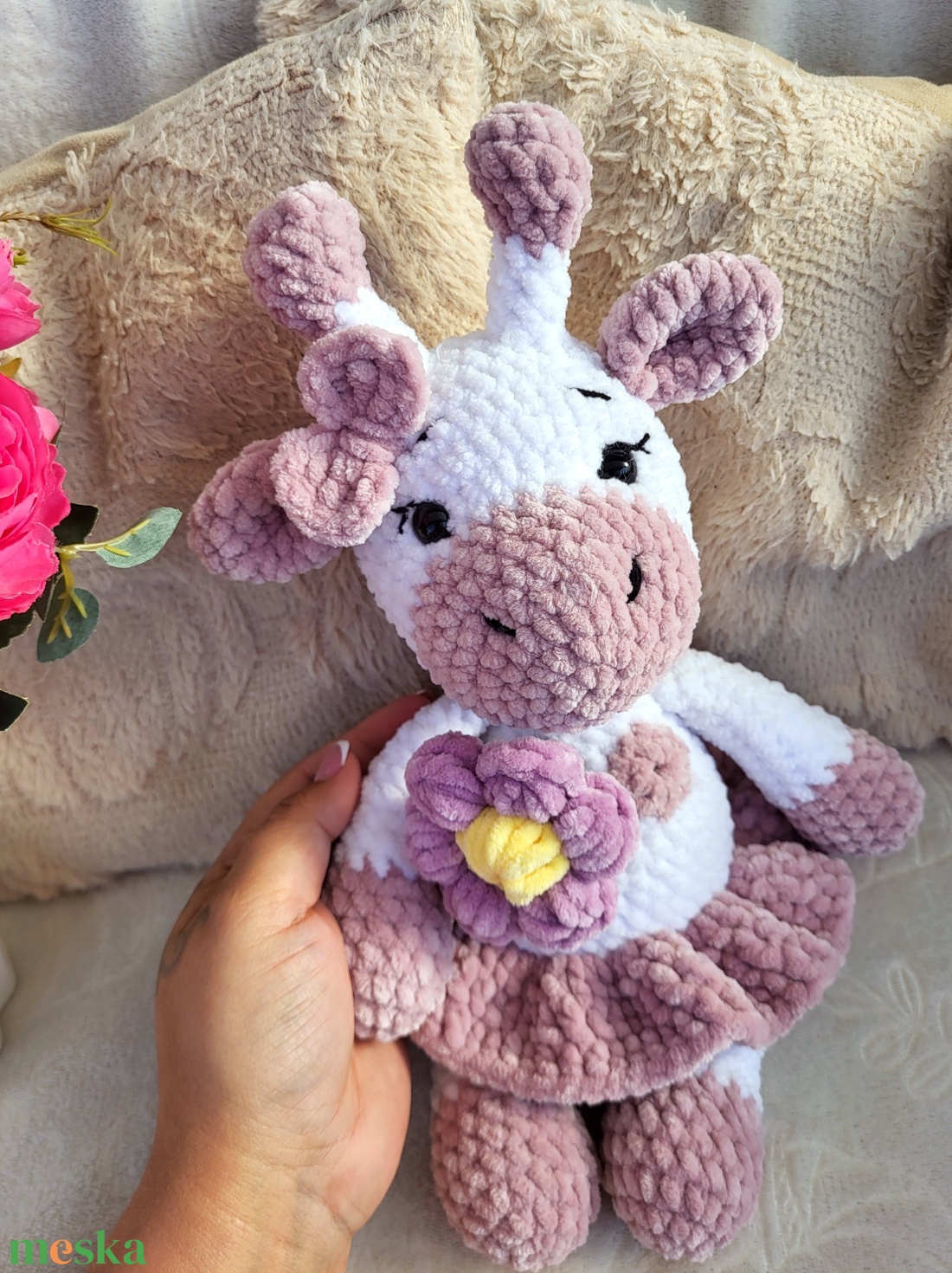 Horgolt zsiráf amigurumi - játék & sport - plüssállat & játékfigura - zsiráf - Meska.hu