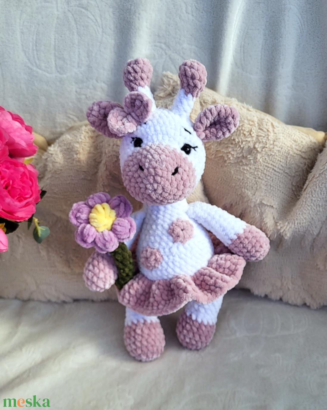 Horgolt zsiráf amigurumi - játék & sport - plüssállat & játékfigura - zsiráf - Meska.hu