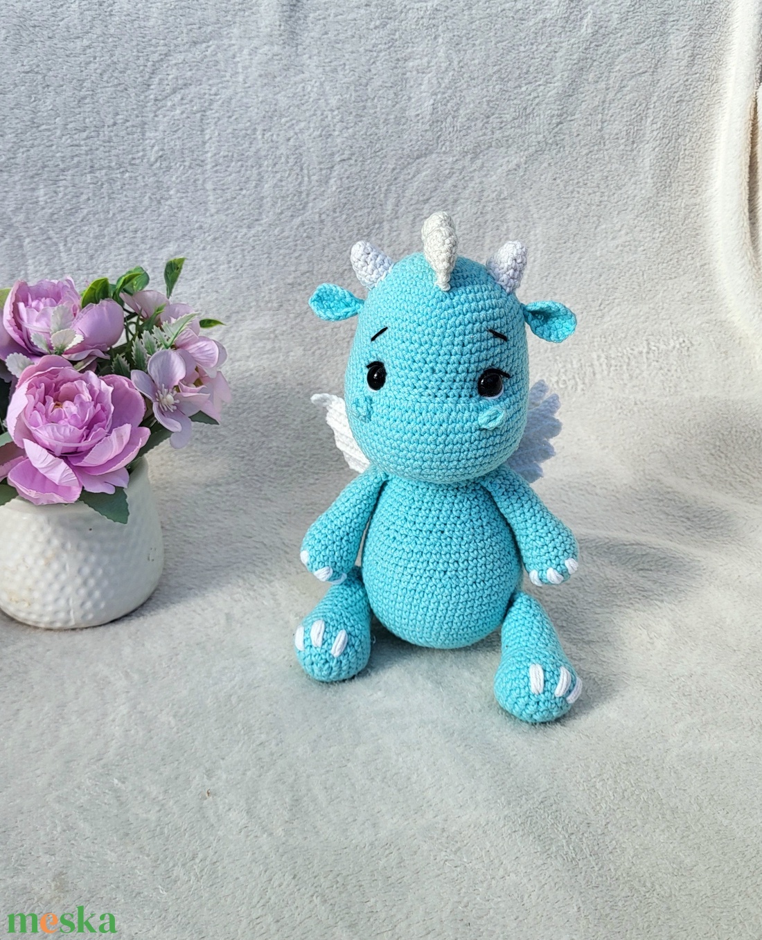 Horgolt sárkány amigurumi  - játék & sport - plüssállat & játékfigura - plüss dínók - Meska.hu