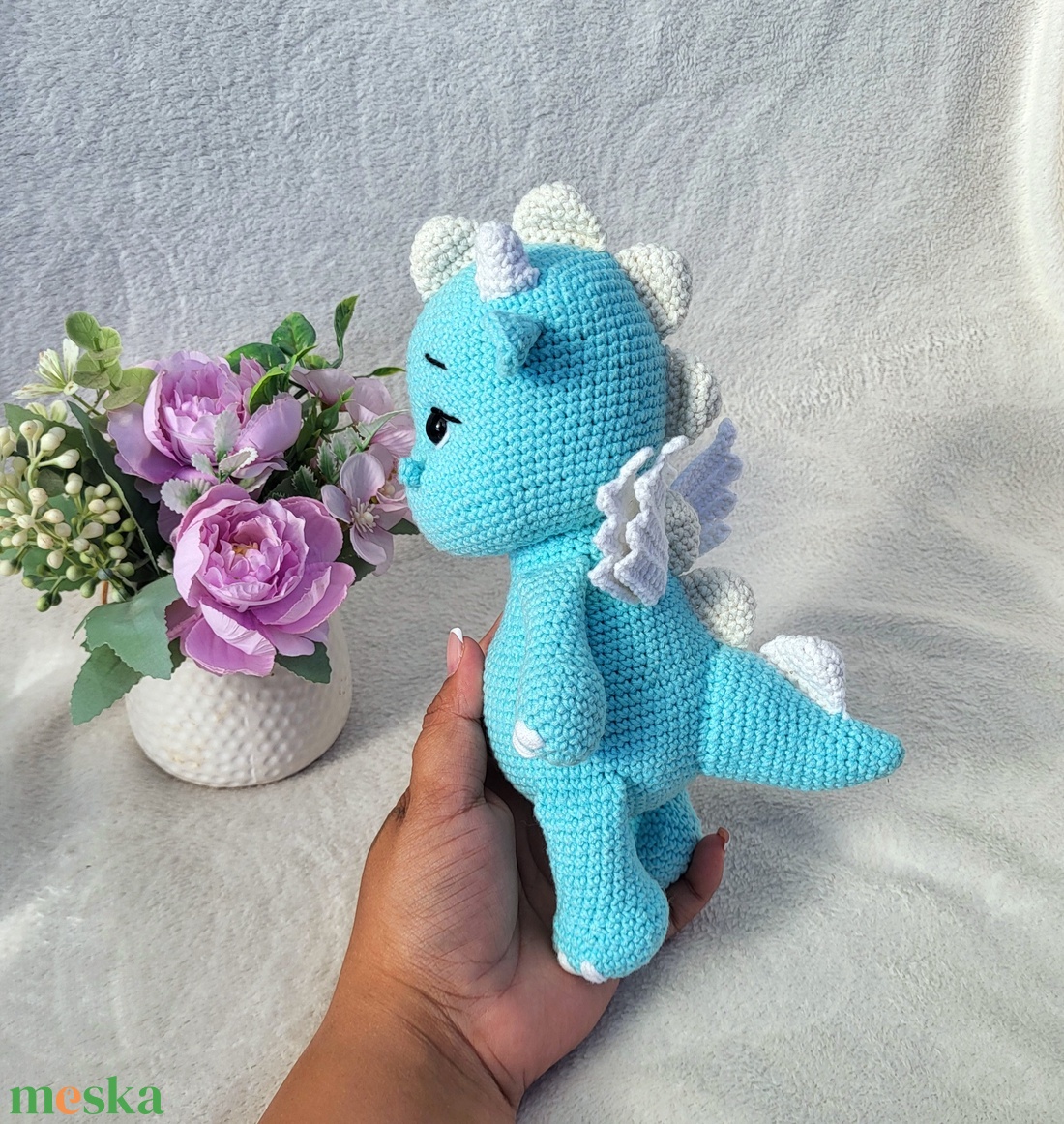 Horgolt sárkány amigurumi  - játék & sport - plüssállat & játékfigura - plüss dínók - Meska.hu
