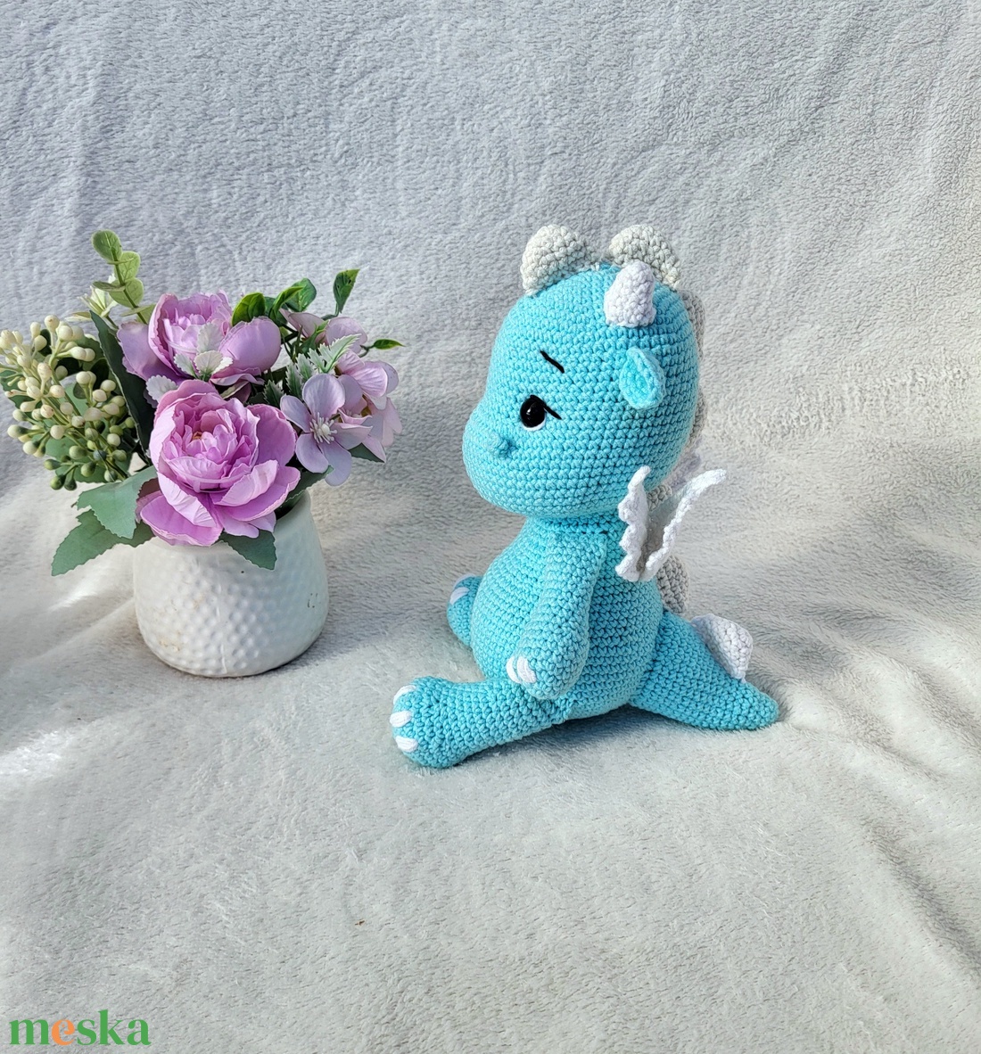 Horgolt sárkány amigurumi  - játék & sport - plüssállat & játékfigura - plüss dínók - Meska.hu
