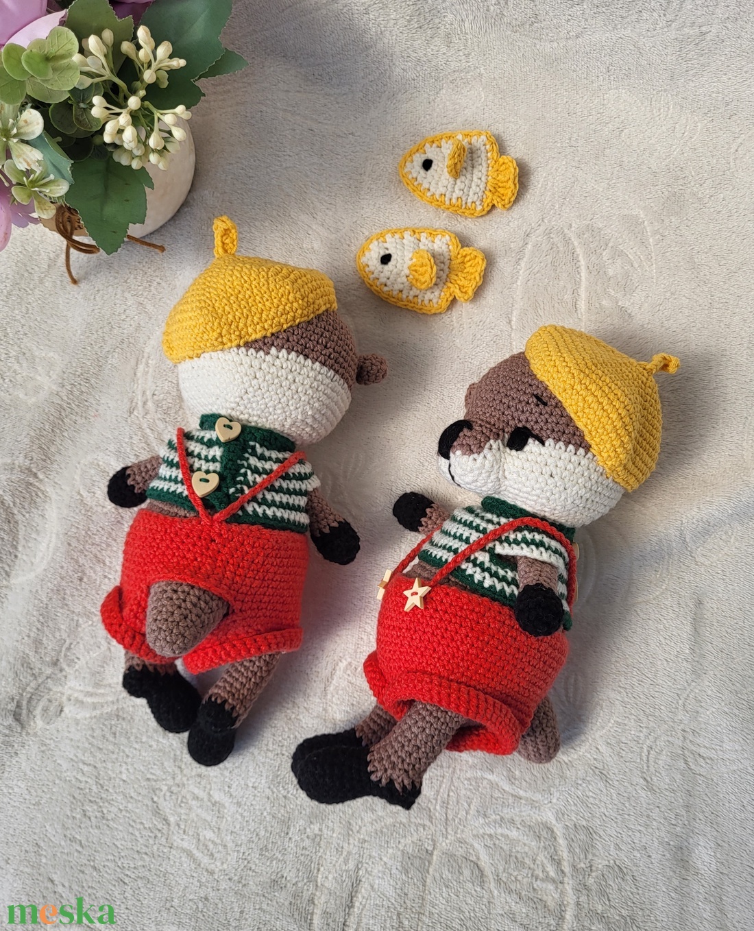 Horgolt vidra amigurumi - játék & sport - plüssállat & játékfigura - más figura - Meska.hu