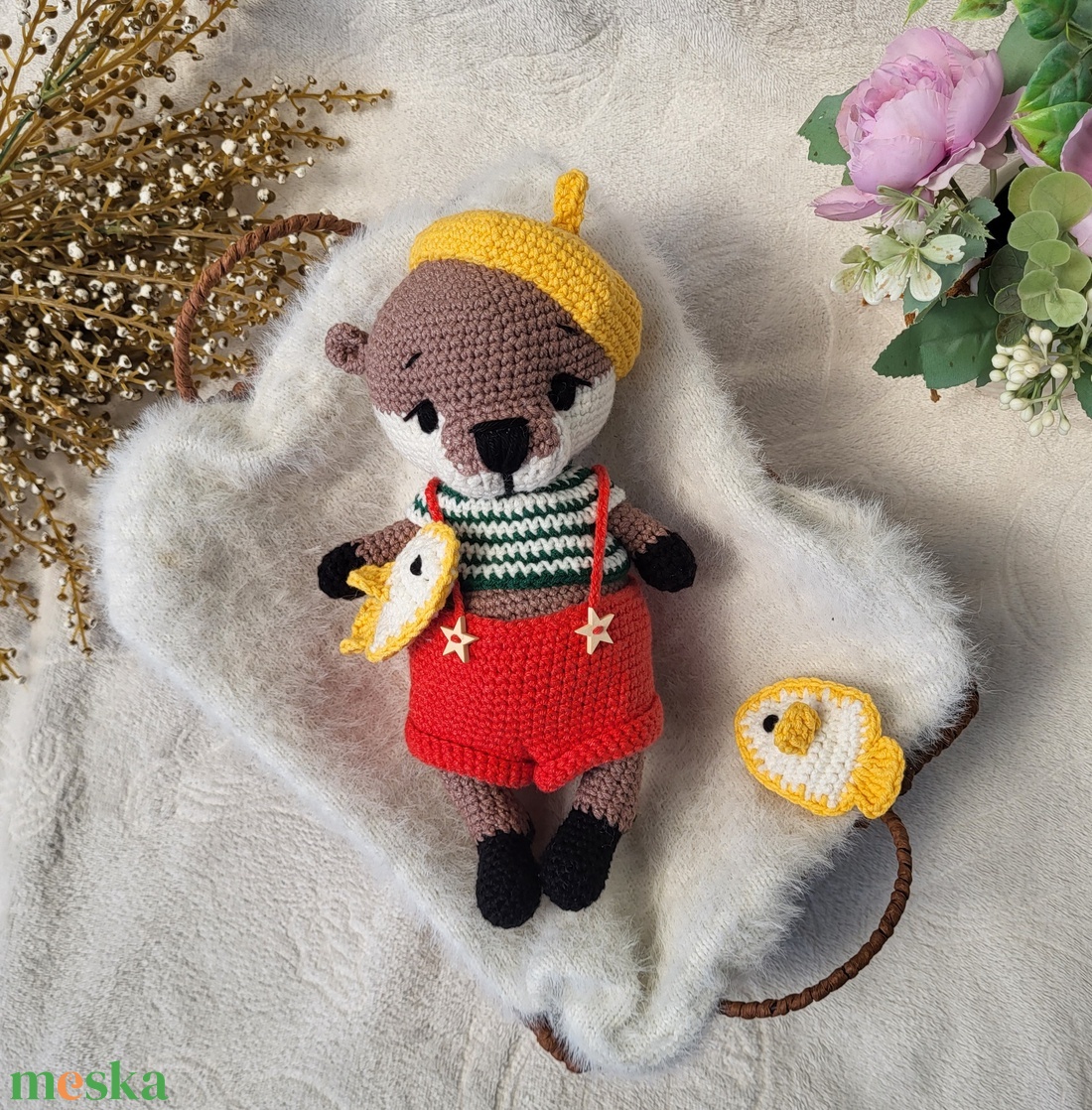 Horgolt vidra amigurumi - játék & sport - plüssállat & játékfigura - más figura - Meska.hu
