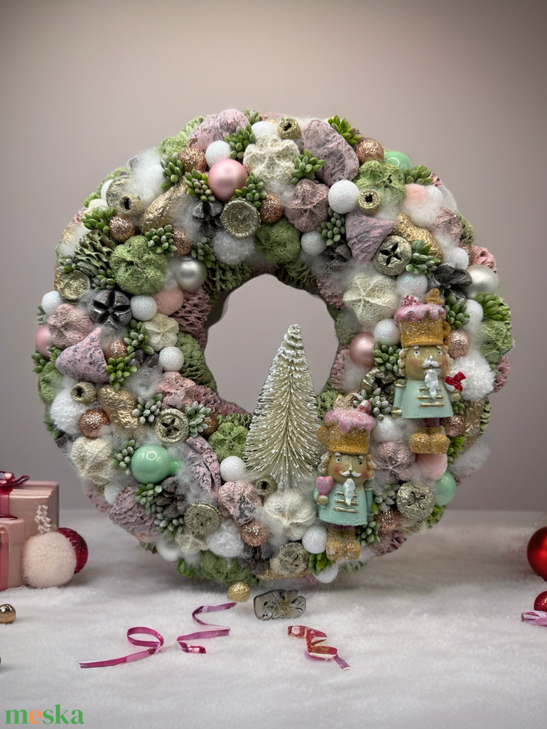 Ajtódísz - karácsony - adventi díszek - adventi ajtódísz - Meska.hu