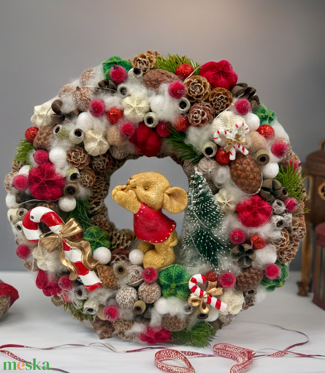 Ajtódísz - karácsony - adventi díszek - adventi ajtódísz - Meska.hu