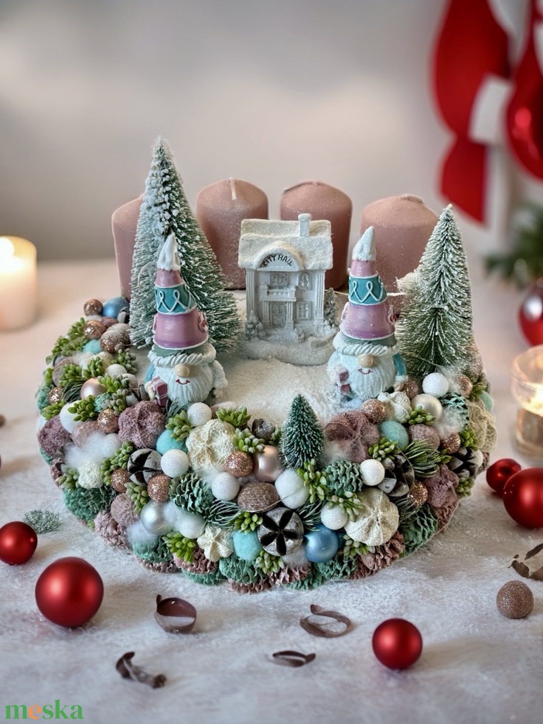 Adventi koszorú - karácsony - adventi díszek - adventi koszorú - Meska.hu