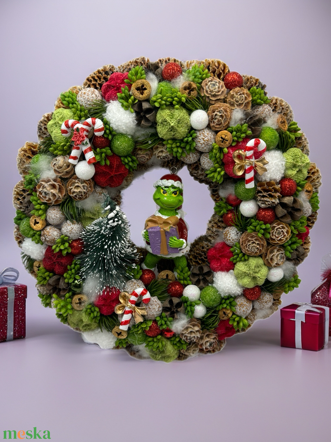 Ajtódísz - karácsony - adventi díszek - adventi ajtódísz - Meska.hu