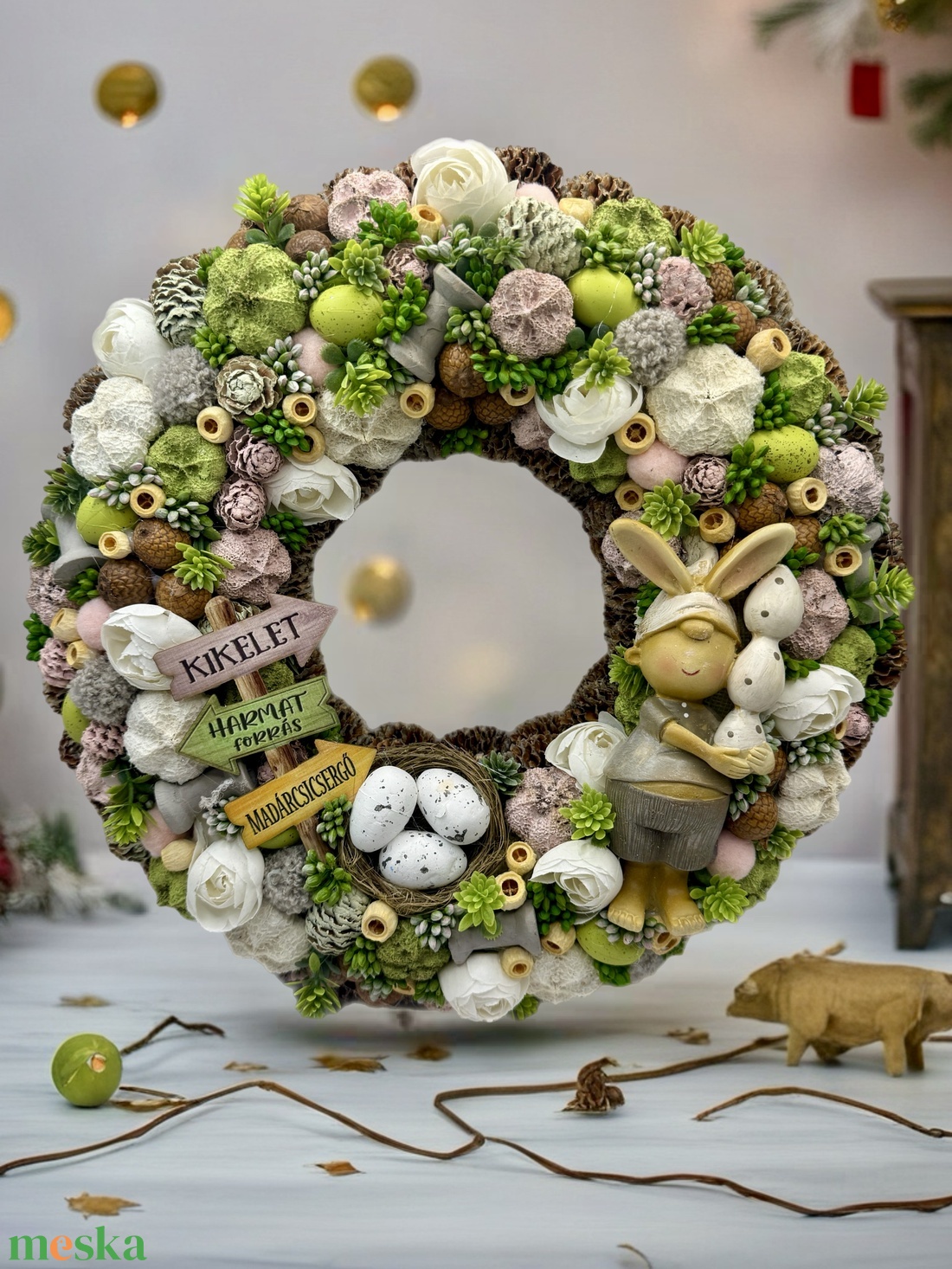 Tavaszi ajtódísz - otthon & életmód - dekoráció - ajtó- és ablak dekoráció - ajtódísz & kopogtató - Meska.hu