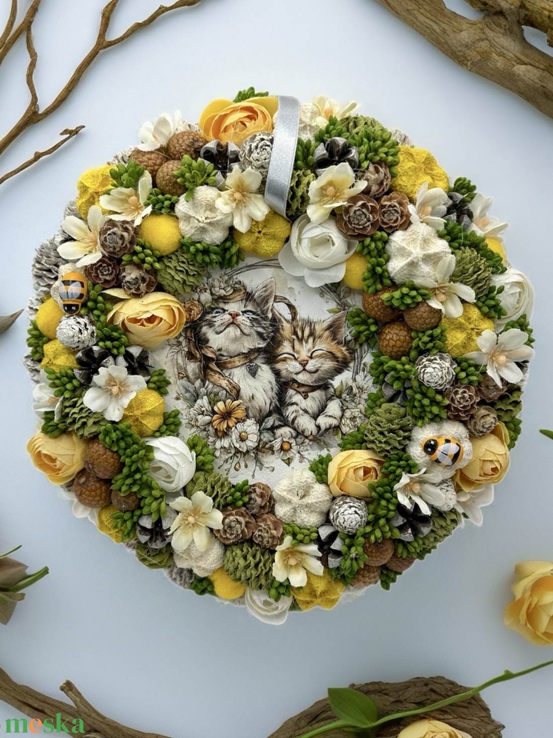 Tavaszi ajtódísz - otthon & életmód - dekoráció - ajtó- és ablak dekoráció - ajtódísz & kopogtató - Meska.hu