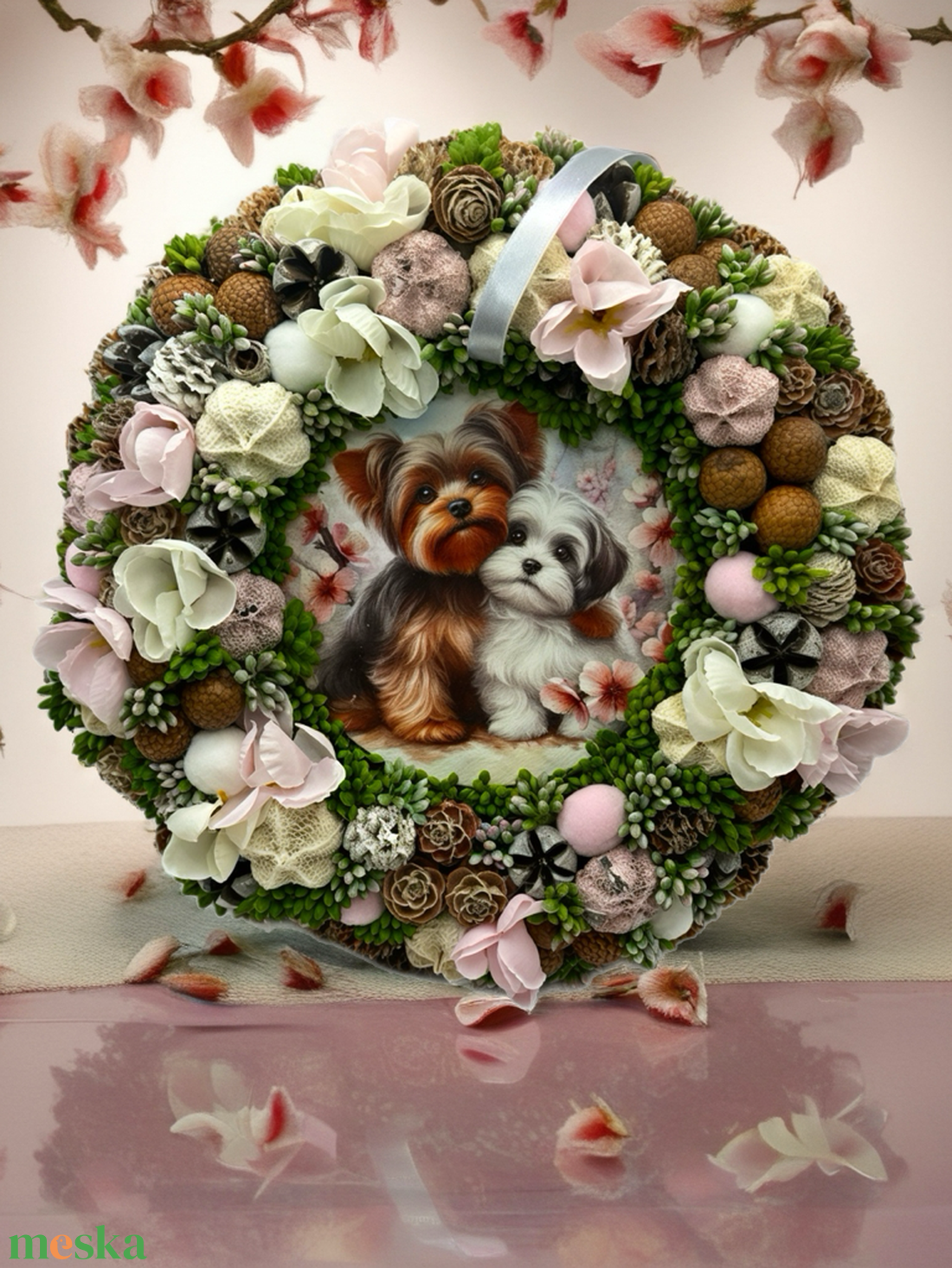 Tavaszi ajtódísz - otthon & életmód - dekoráció - ajtó- és ablak dekoráció - ajtódísz & kopogtató - Meska.hu