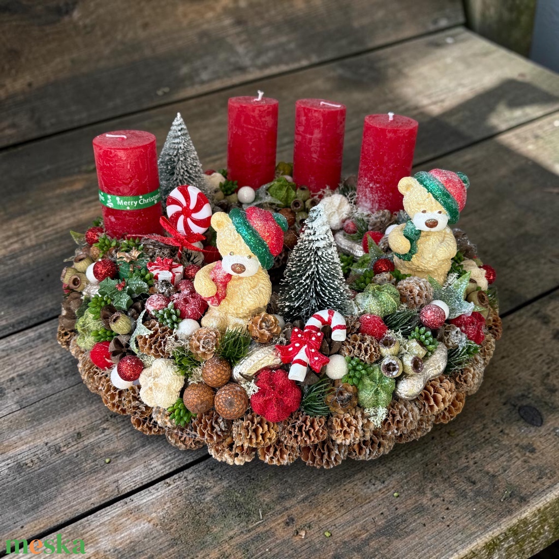 Adventi koszorú - karácsony - adventi díszek - adventi gyertyadíszek és koszorúdíszek - Meska.hu