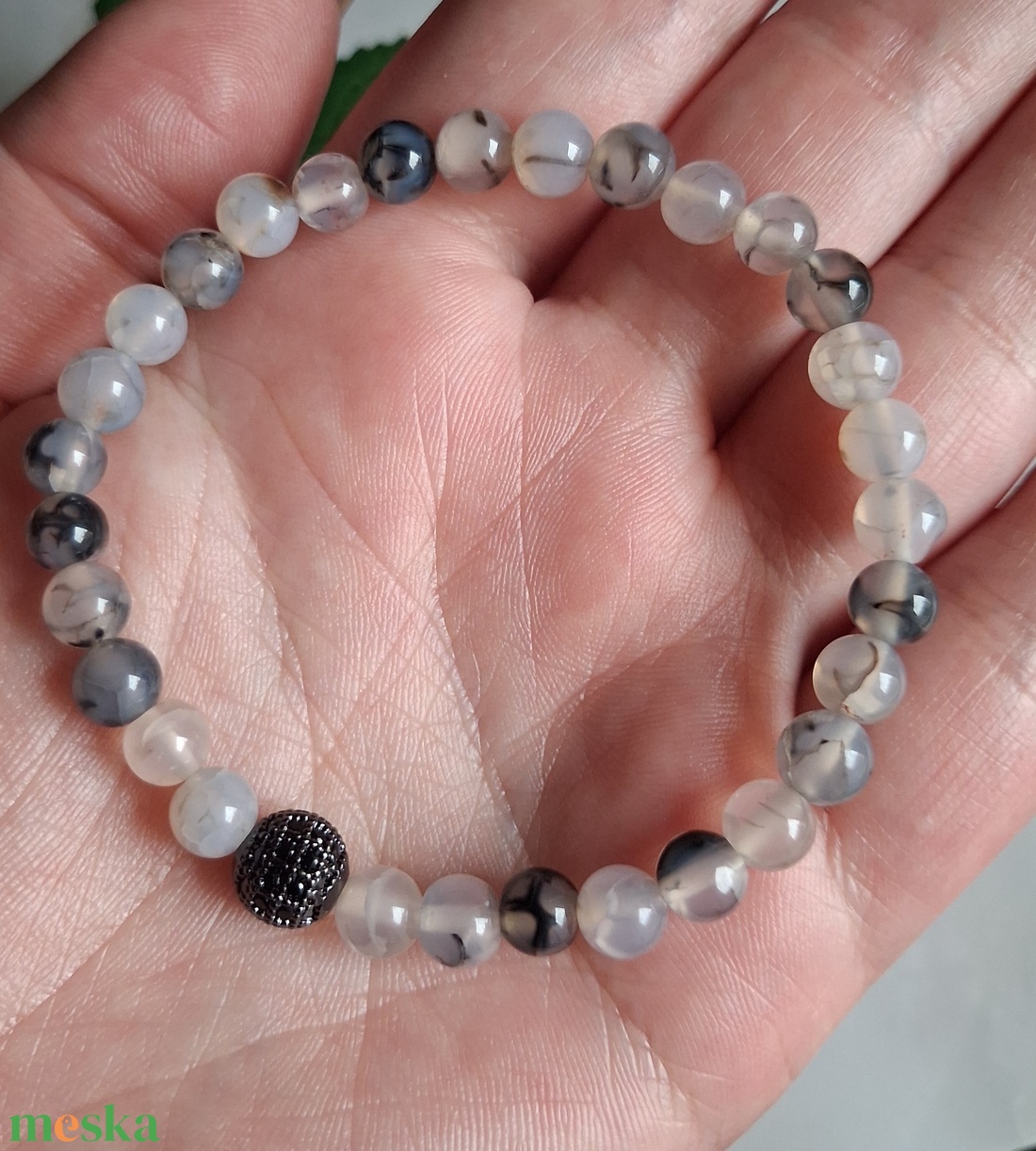 Sárkányvéna achát ásvány karkötő � védelem, stabilitás - ékszer - karkötő - ásványkarkötő - Meska.hu