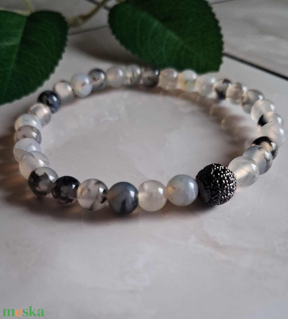 Sárkányvéna achát ásvány karkötő � védelem, stabilitás - ékszer - karkötő - ásványkarkötő - Meska.hu