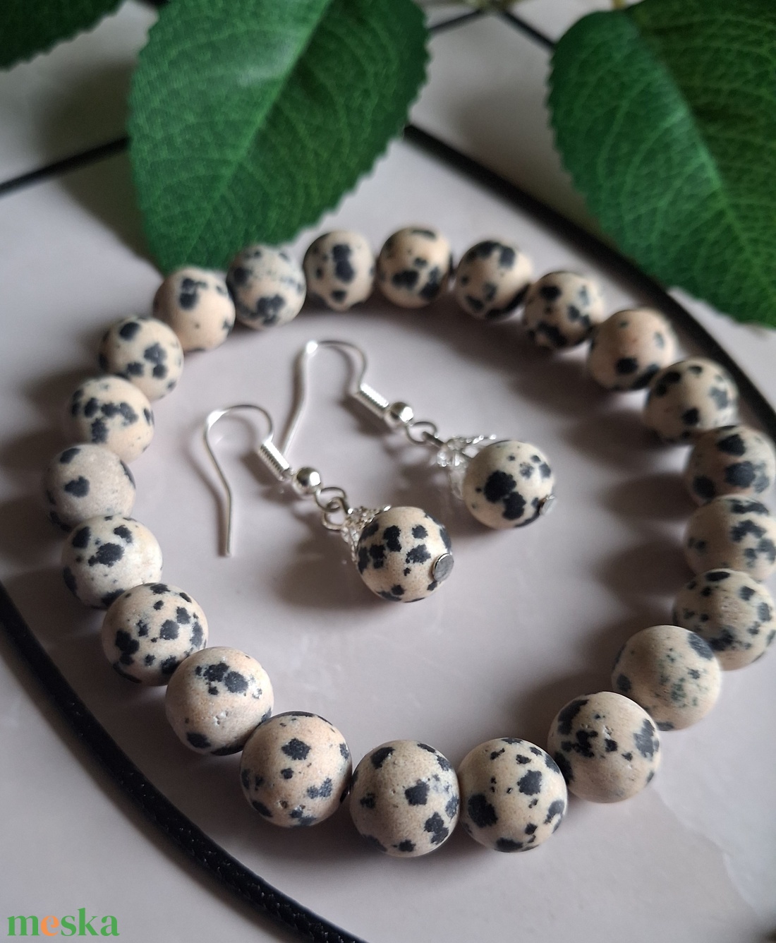 Dalmata jáspis ásvány ékszerszett � játékosság és védelem - ékszer - ékszerszett - Meska.hu