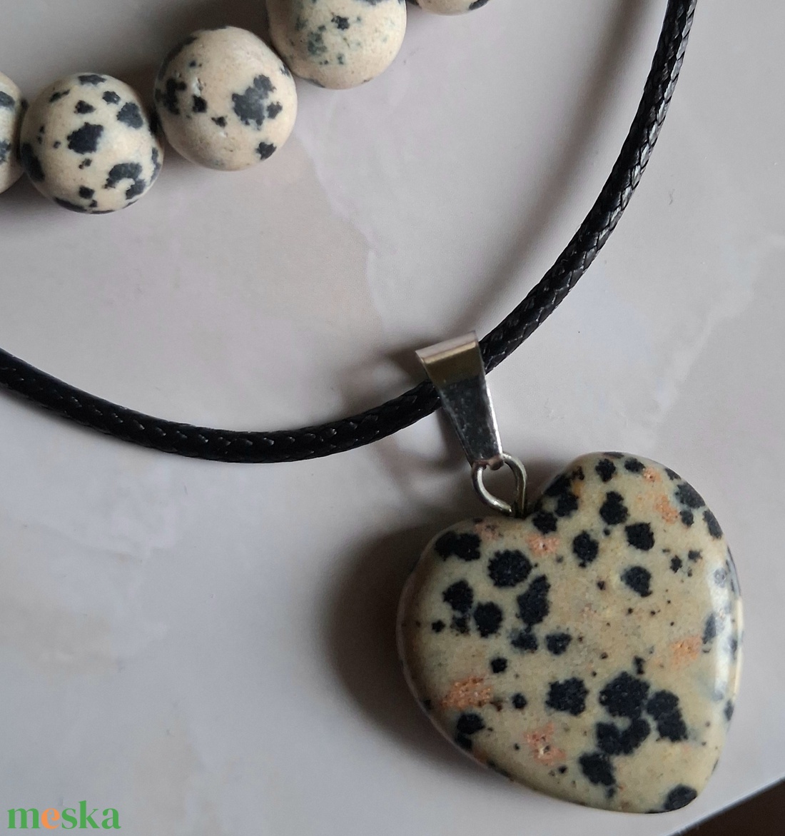 Dalmata jáspis ásvány ékszerszett � játékosság és védelem - ékszer - ékszerszett - Meska.hu