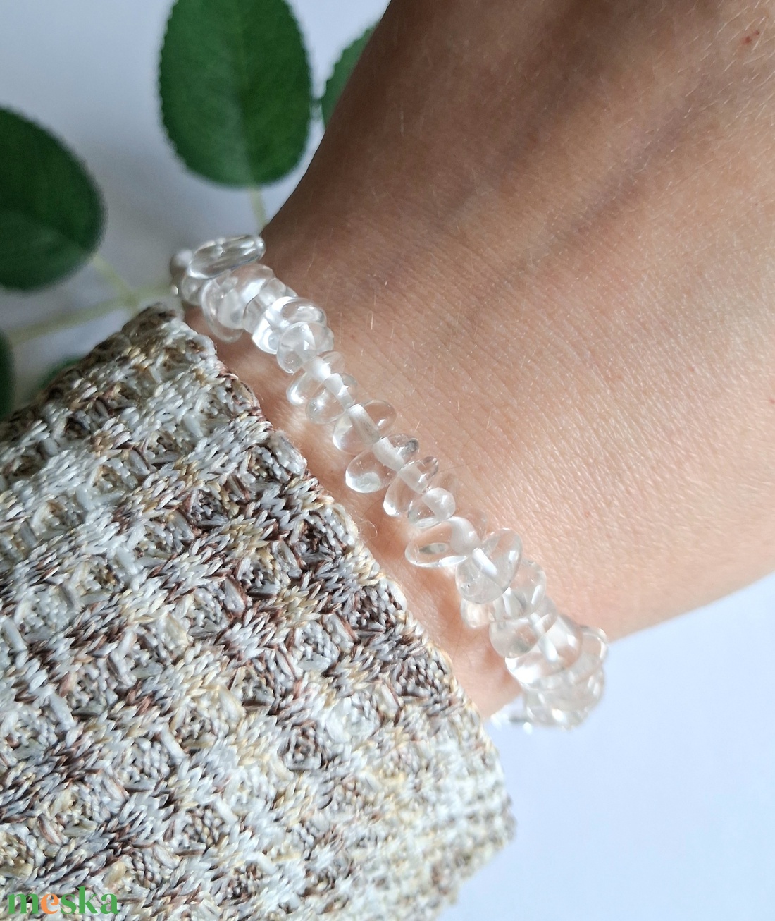 Hegyikristály splitter ásvány karkötő - ékszer - karkötő - ásványkarkötő - Meska.hu