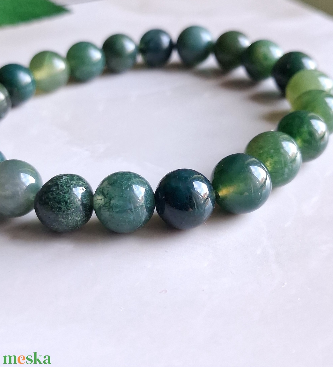 Moha achát ásvány karkötő - önbecsülés, siker - ékszer - karkötő - ásványkarkötő - Meska.hu