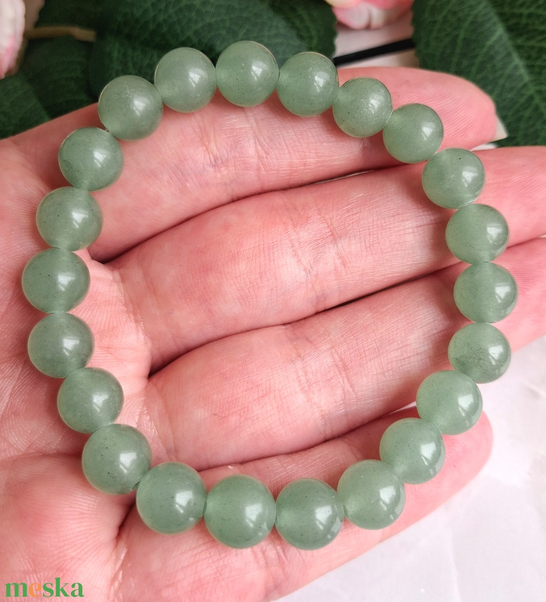 Zöld aventurin ásvány karkötő - ékszer - karkötő - ásványkarkötő - Meska.hu