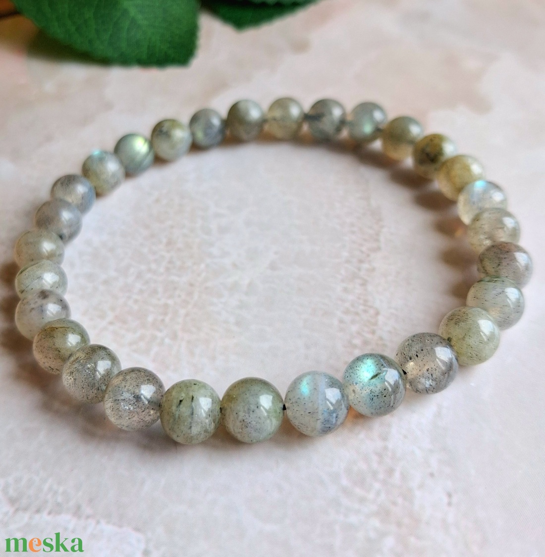 AA minőségű labradorit ásvány karkötő 6 mm - videóval - ékszer - karkötő - ásványkarkötő - Meska.hu