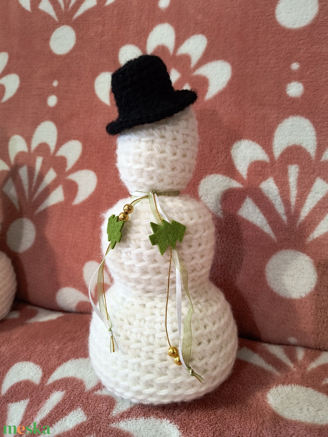 Amigurumi Hóember - Lakásdekor - karácsony - karácsonyi lakásdekoráció - karácsonyi lakásdíszek - Meska.hu