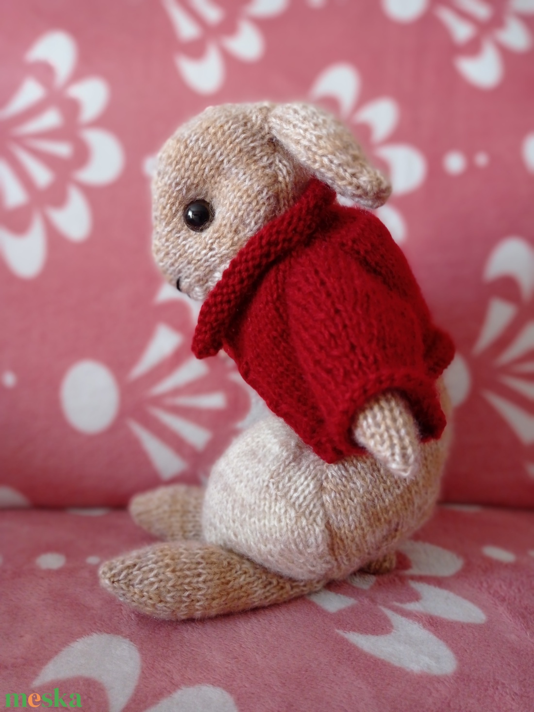 Nyúl Péter, kézzel kötött - játék & sport - plüssállat & játékfigura - nyuszi - Meska.hu