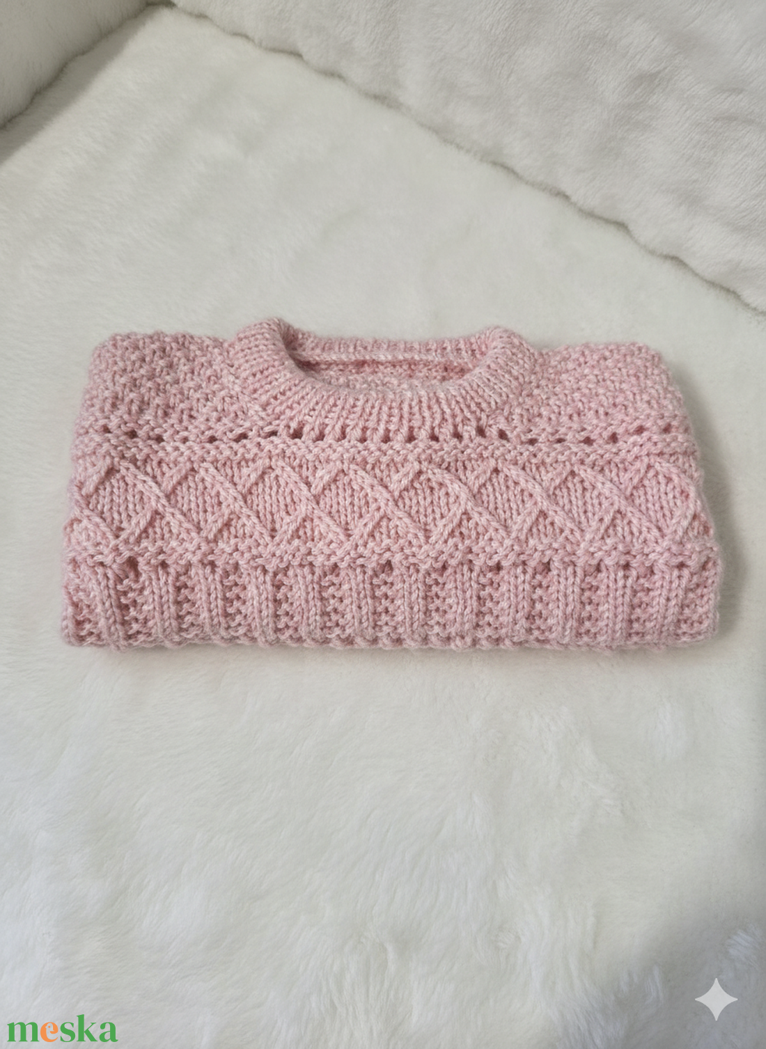 Kézzel kötött baba pulóver - ruha & divat - babaruha & gyerekruha - pulóver - Meska.hu