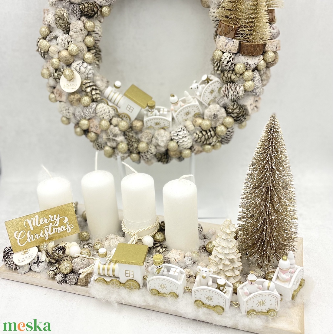 Karácsonyi / adventi asztaldísz - karácsony - adventi díszek - adventi koszorú - Meska.hu Karácsonyi / adventi asztaldísz - karácsony - adventi díszek - adventi koszorú - Meska.hu