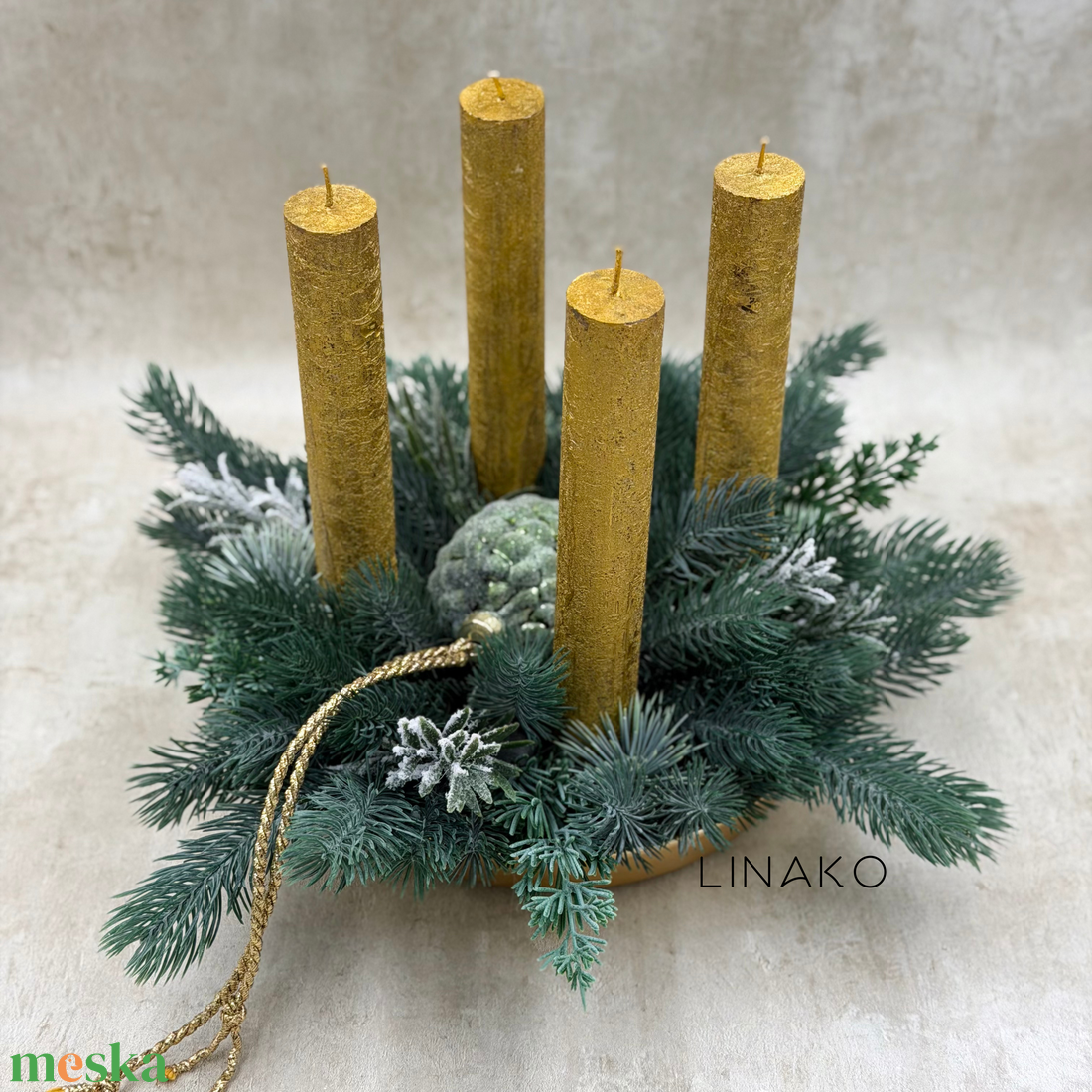 Adventi asztaldísz - karácsony - adventi díszek - adventi koszorú - Meska.hu