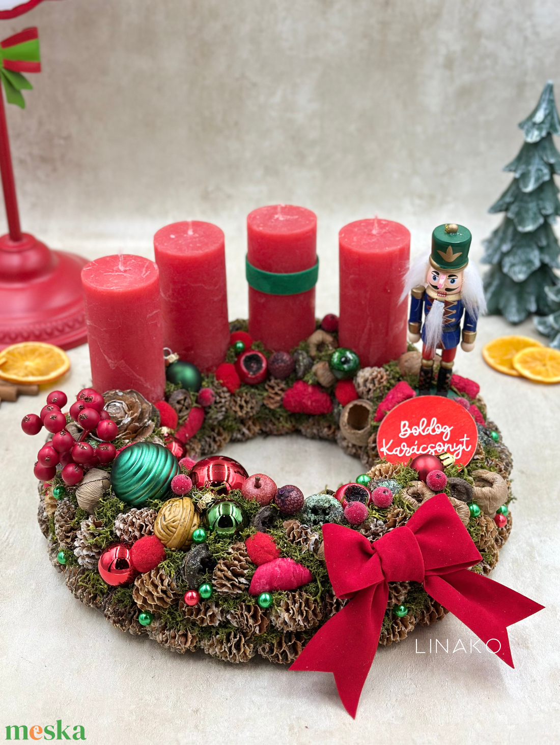 Adventi koszorú - karácsony - adventi díszek - adventi koszorú - Meska.hu