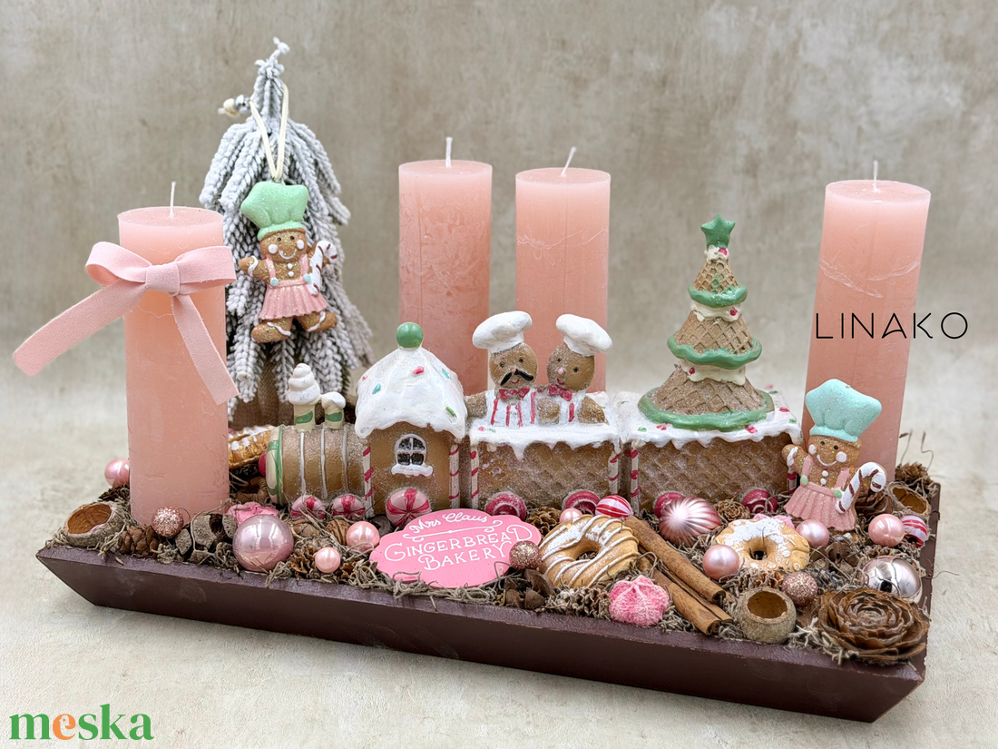 Mézikés adventi dekor - karácsony - adventi díszek - adventi asztaldísz - Meska.hu