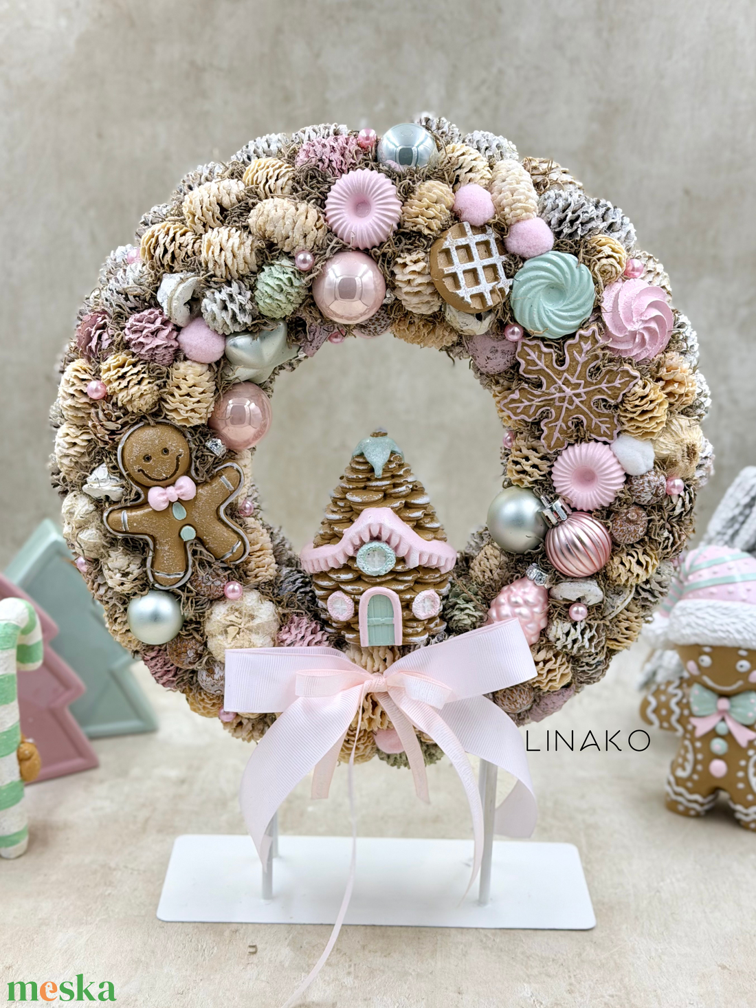 Karácsonyi kopogtató - karácsony - karácsonyi lakásdekoráció - karácsonyi ajtódíszek - Meska.hu