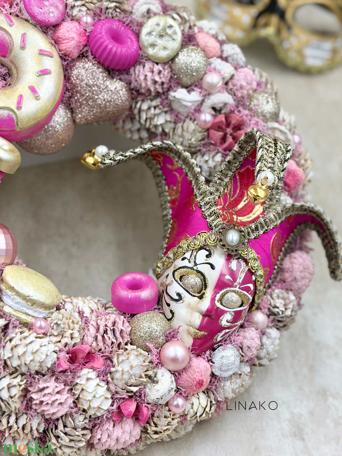 Farsangi ajtódísz - otthon & életmód - dekoráció - ajtó- és ablak dekoráció - ajtódísz & kopogtató - Meska.hu