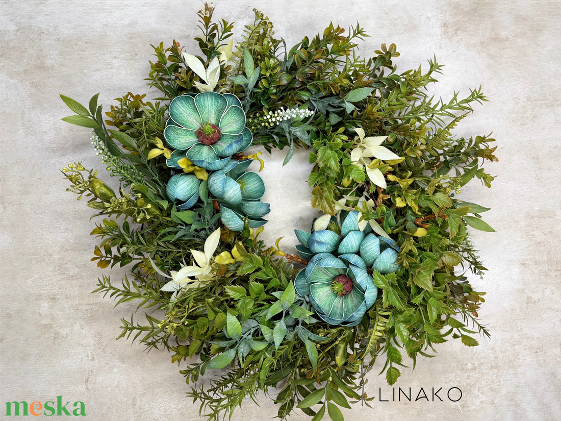 Magnóliás tavaszi ajtódísz - otthon & életmód - dekoráció - ajtó- és ablak dekoráció - ajtódísz & kopogtató - Meska.hu