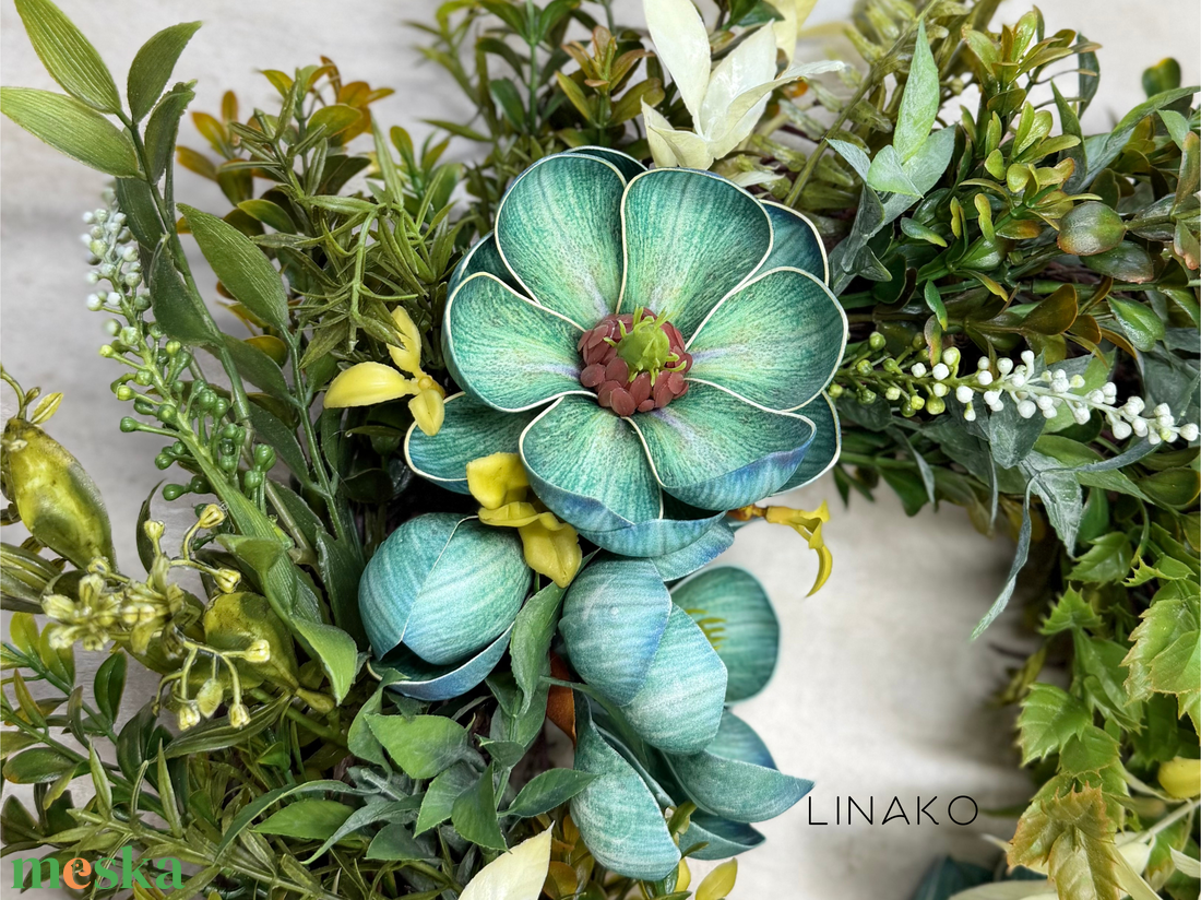 Magnóliás tavaszi ajtódísz - otthon & életmód - dekoráció - ajtó- és ablak dekoráció - ajtódísz & kopogtató - Meska.hu