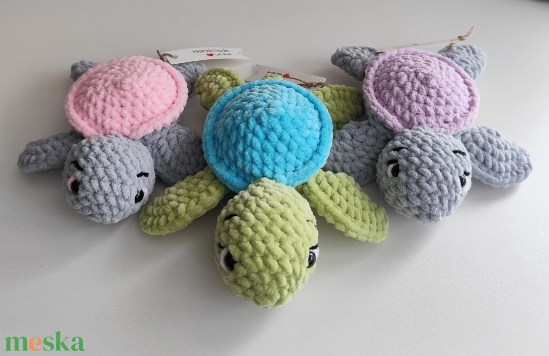 Amigurumi horgolt plüss teknősök  - játék & sport - plüssállat & játékfigura - más figura - Meska.hu
