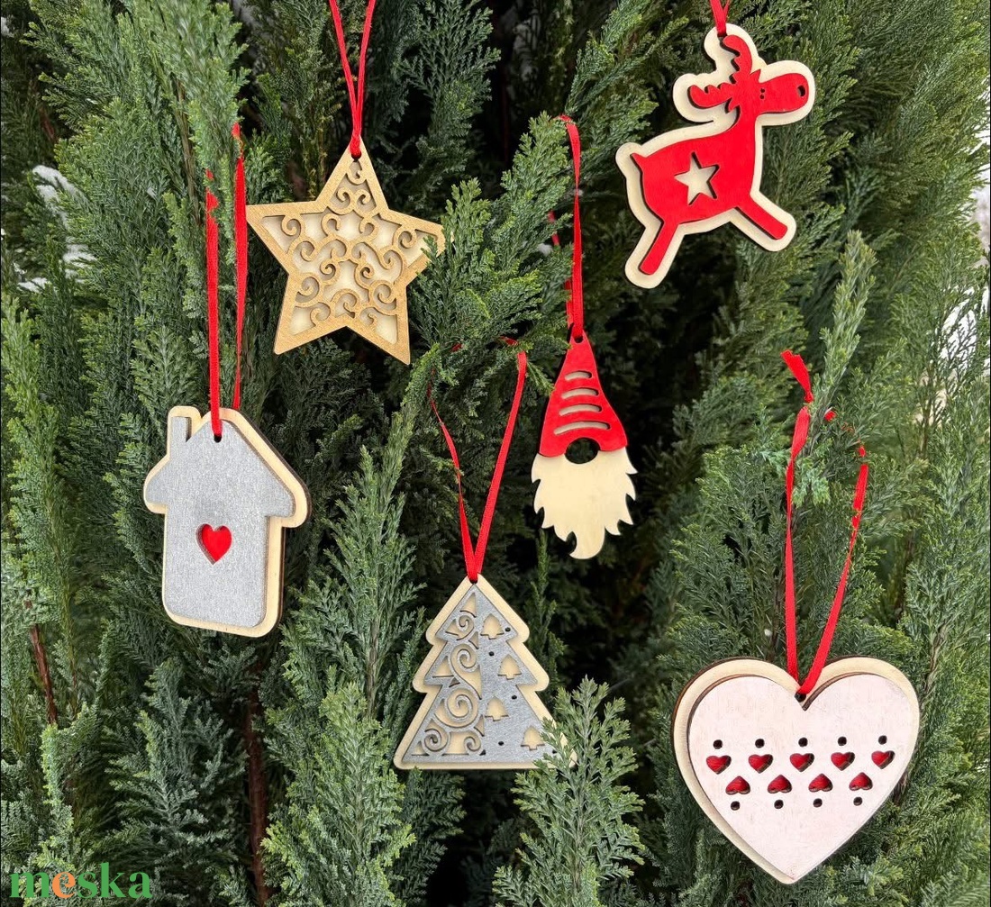 Karácsonyfadísz - karácsony - karácsonyi lakásdekoráció - karácsonyfadíszek - Meska.hu