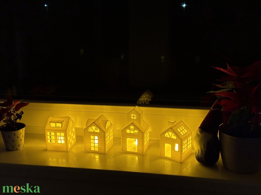 Karácsonyi házikók - karácsony - karácsonyi lakásdekoráció - karácsonyi falu, házikó - Meska.hu