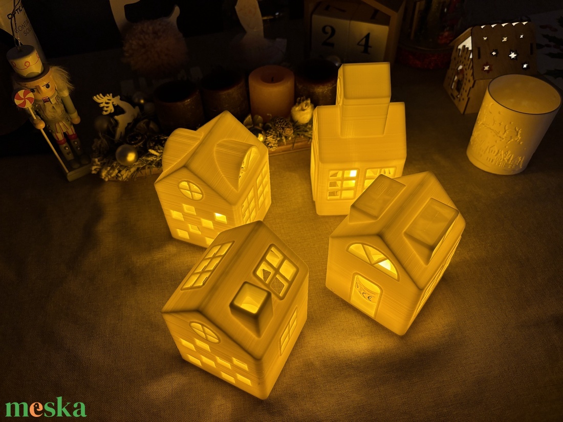 Karácsonyi házikók - karácsony - karácsonyi lakásdekoráció - karácsonyi falu, házikó - Meska.hu