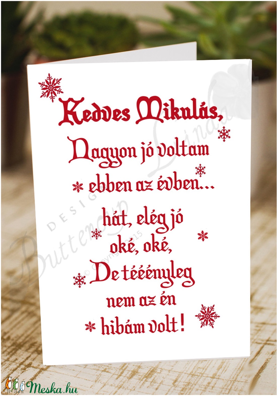 Karácsonyi Képeslap, Adventi Képeslap, Vicces Karácsonyi lap, Karácsonyi Szerelmes üdvözlőlap  - karácsony - karácsonyi ajándékozás - karácsonyi képeslap, üdvözlőlap, ajándékkísérő - Meska.hu