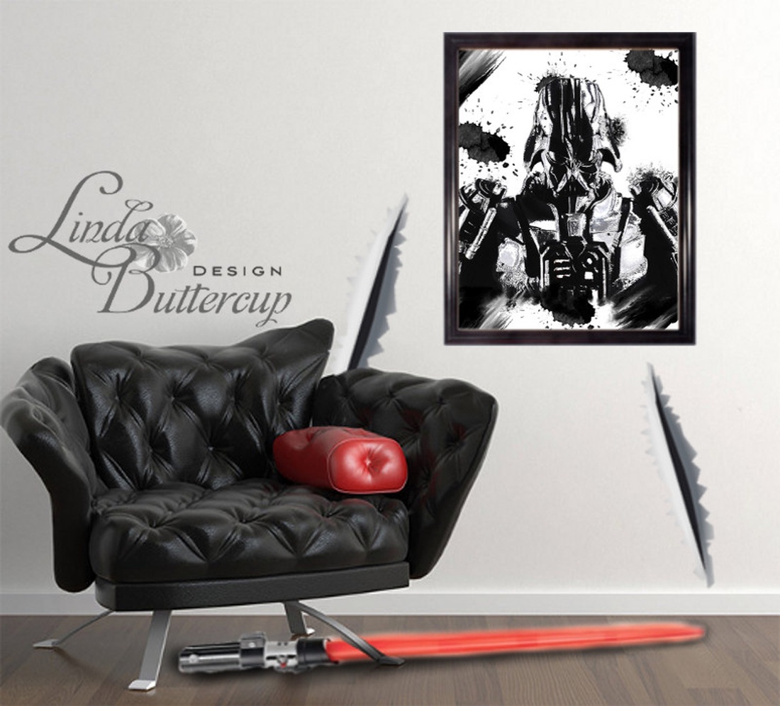 Star Wars, Film Poszter, Darth Vader Poszter, Star Wars Print, Darth Vader festmény, Star wars  festmény     -  - Meska.hu