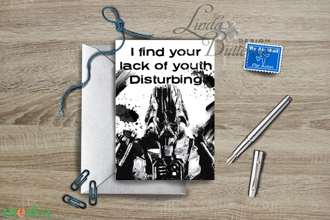 Star Wars, Darth Vader üdvözlőlap, Vicces Születésnapi lap, képeslap, Star wars festmény, Szülinap kártya -  - Meska.hu