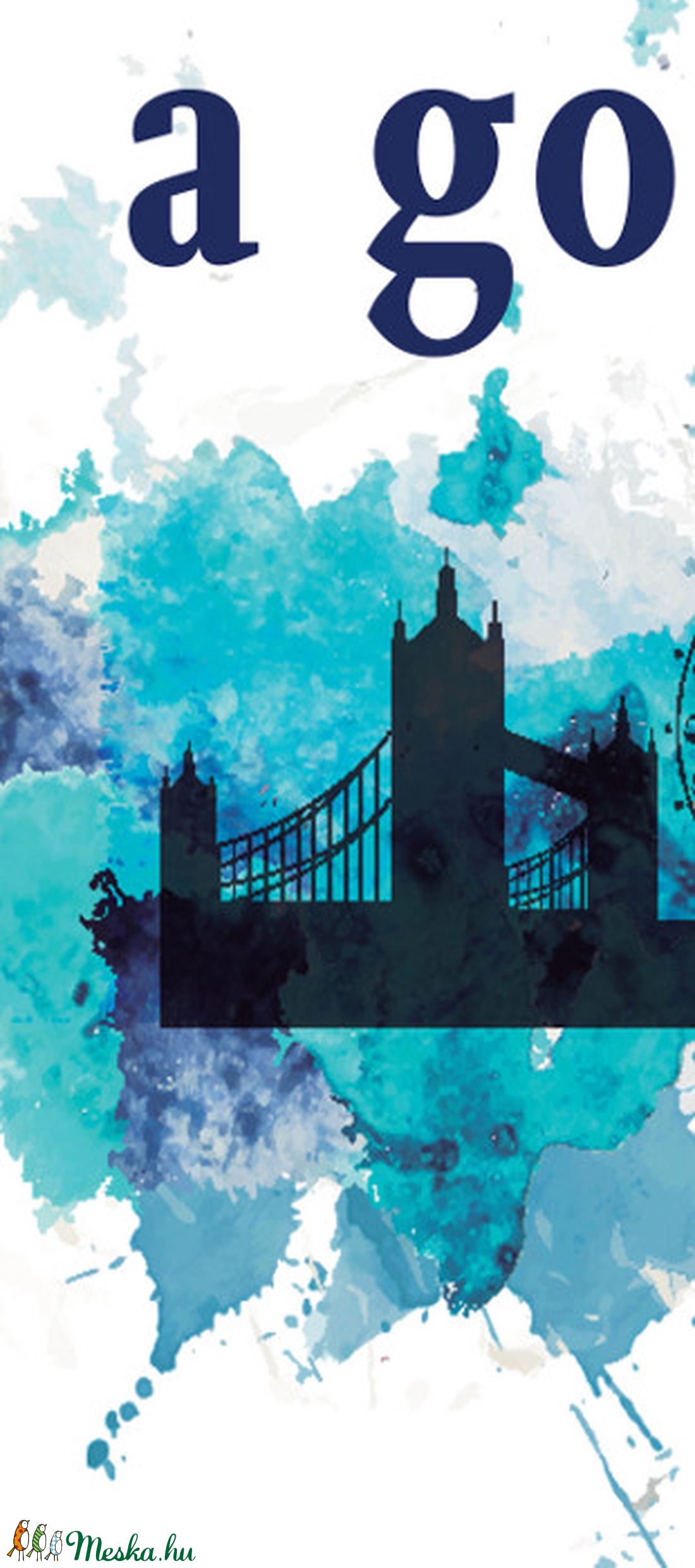 Modern Print, London kép, London festmény dekor, idézet kék Print, Falikép, Iroda Dekor, Otthoni dekoráció -  - Meska.hu