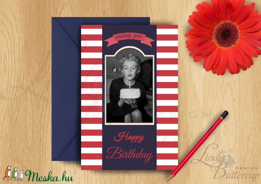 Szülinapi üdvözlőlap, Marilyn Monroe, Vicces Születésnapi képeslap, Szülinap kártya, Apa, Apu, Apák napja -  - Meska.hu