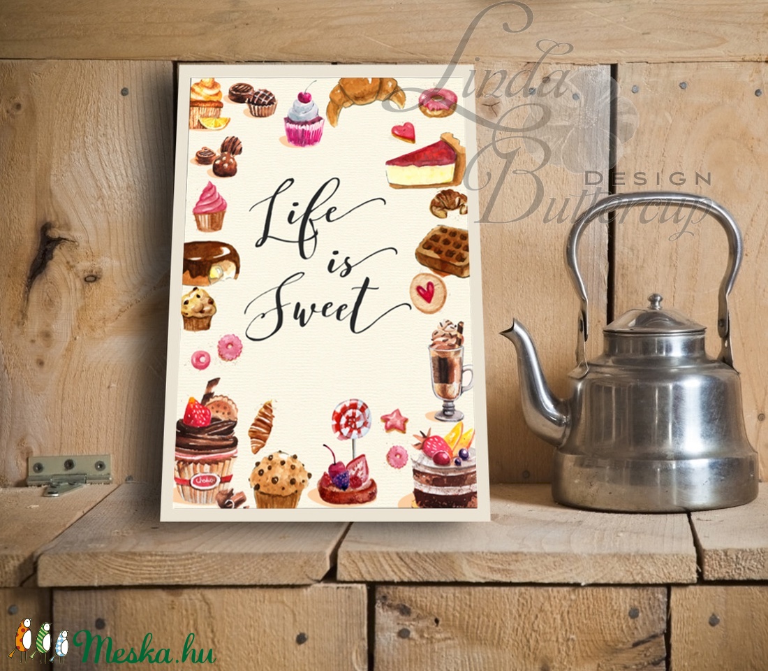 Konyhai falikép, Konyha dekoráció, Cukrászda, Édesség, Süti, torta, muffin, csoki, cukor, pékség, festmény - - Meska.hu Konyhai falikép, Konyha dekoráció, Cukrászda, Édesség, Süti, torta, muffin, csoki, cukor, pékség, festmény - - Meska.hu
