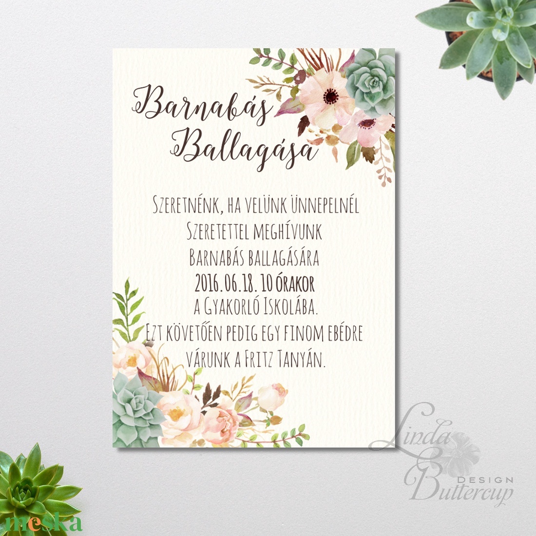 Ballagási meghívó, Elegáns meghívó, Romantikus Esküvői meghívó, Elegáns Esküvő, Vacsora meghívó - esküvő - meghívó & kártya - meghívó - Meska.hu