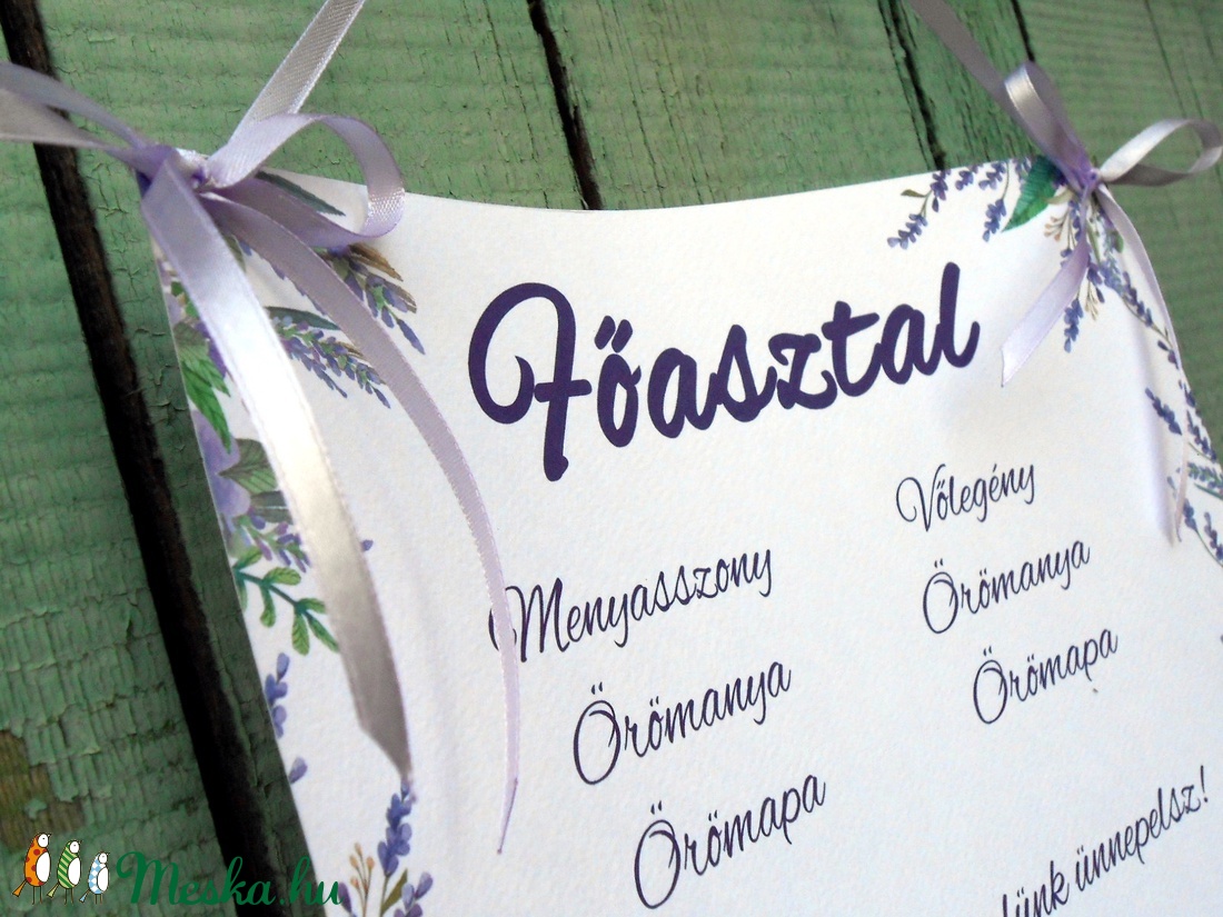 Vintage Esküvő, Ültetési rend, Esküvői Ültetésrend, Virágos, Rusztikus, Esküvő ültető kártya, Dekor, levendula -  - Meska.hu