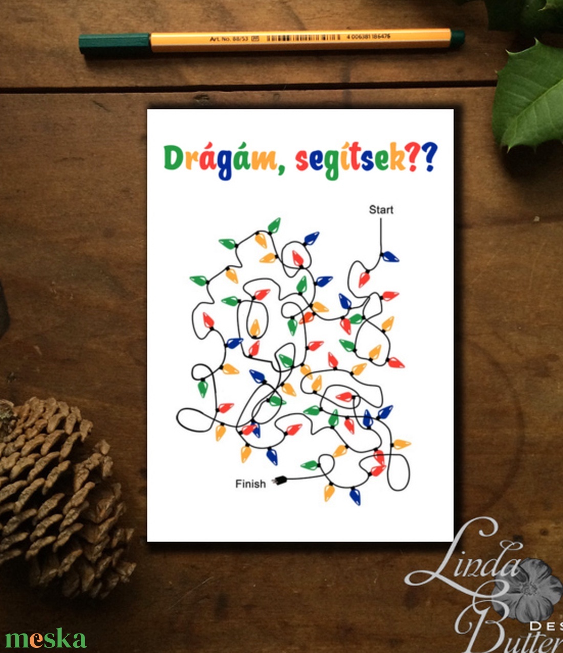 Vicces Karácsonyi Képeslap, Adventi kártya, Vicces lap, Ünnepi üdvözlőlap, humoros lap - karácsony - karácsonyi ajándékozás - karácsonyi képeslap, üdvözlőlap, ajándékkísérő - Meska.hu