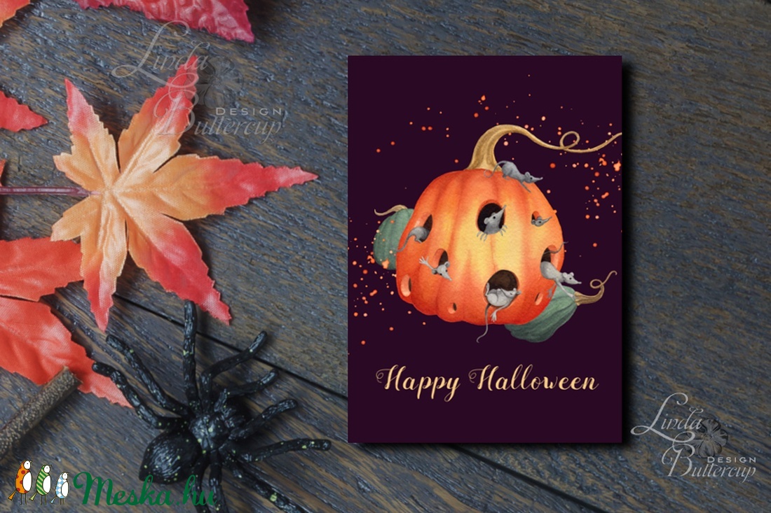 Halloween Képeslap, Halloween Üdvözlőlap, őszi, ősz, tök, narancs, cica, lap, pók, egér, egérke, pumpkin, mouse, levél - otthon & életmód - dekoráció - halloween - halloweeni meghívó, képeslap, ajándékkísérő - Meska.hu Halloween Képeslap, Halloween Üdvözlőlap, őszi, ősz, tök, narancs, cica, lap, pók, egér, egérke, pumpkin, mouse, levél - otthon & életmód - dekoráció - halloween - halloweeni meghívó, képeslap, ajándékkísérő - Meska.hu
